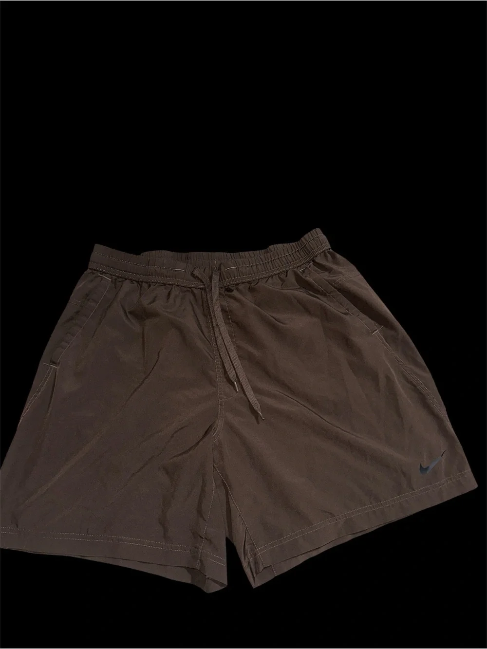 Nike Brown Performance Shorts with Reflective Swoosh